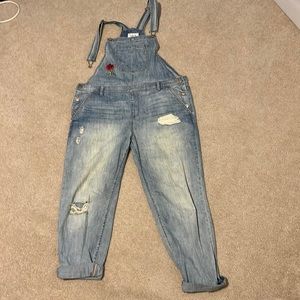 Light wash overalls